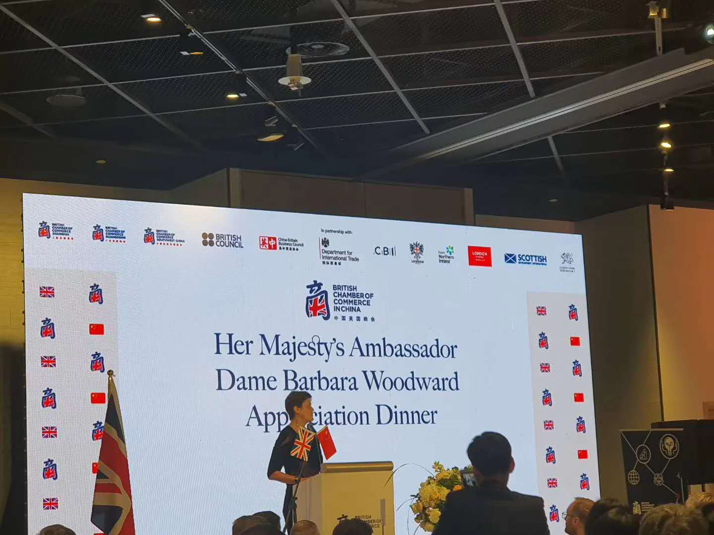 英国驻华大使、英国女王特使吴百纳女爵士答谢